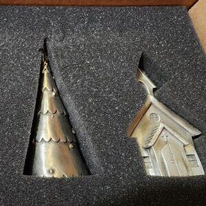 Lisa Leonard Pewter Village Set with Bear